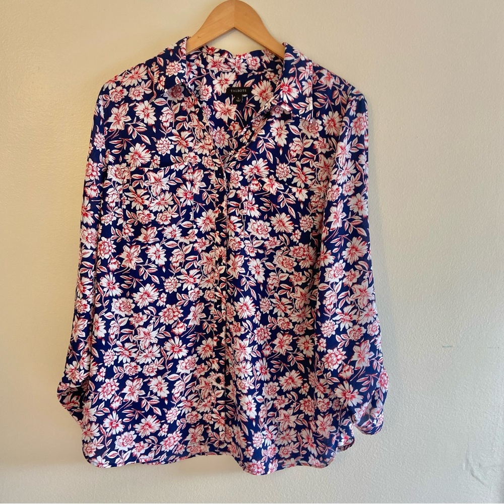 Like New Talbots floral shirt Large
